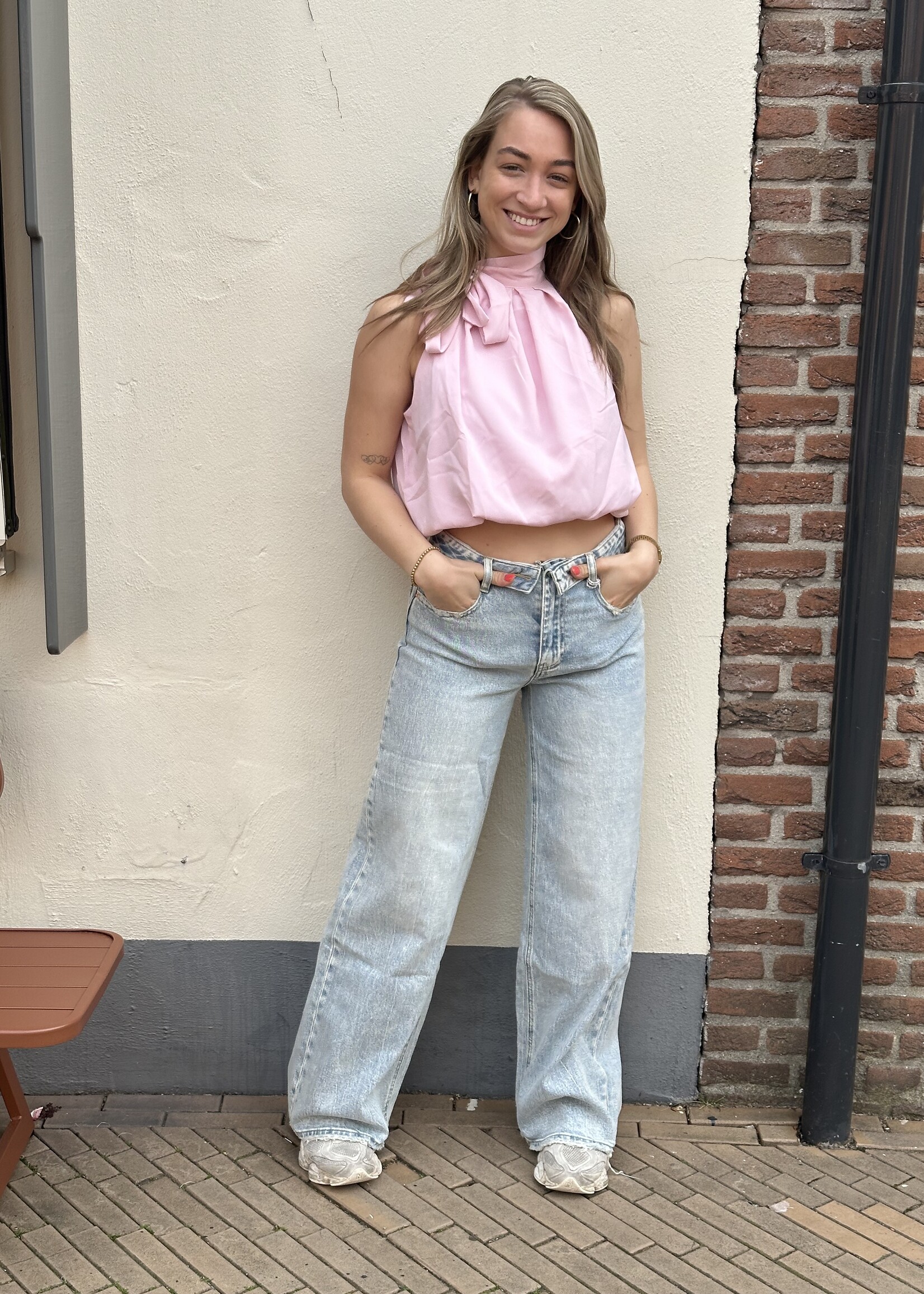 Strik top Pip - Roze
