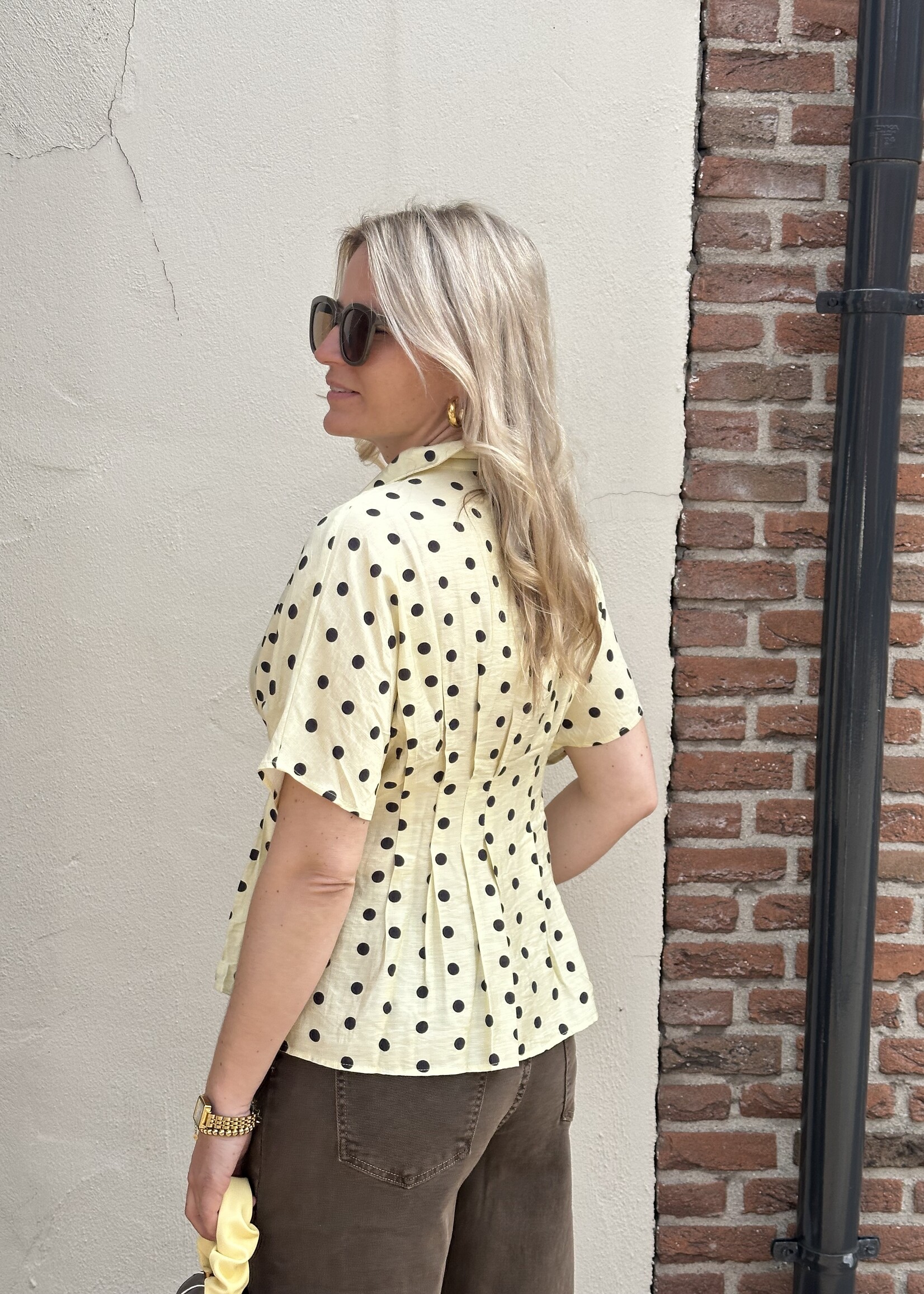 Stippen top - Yellow