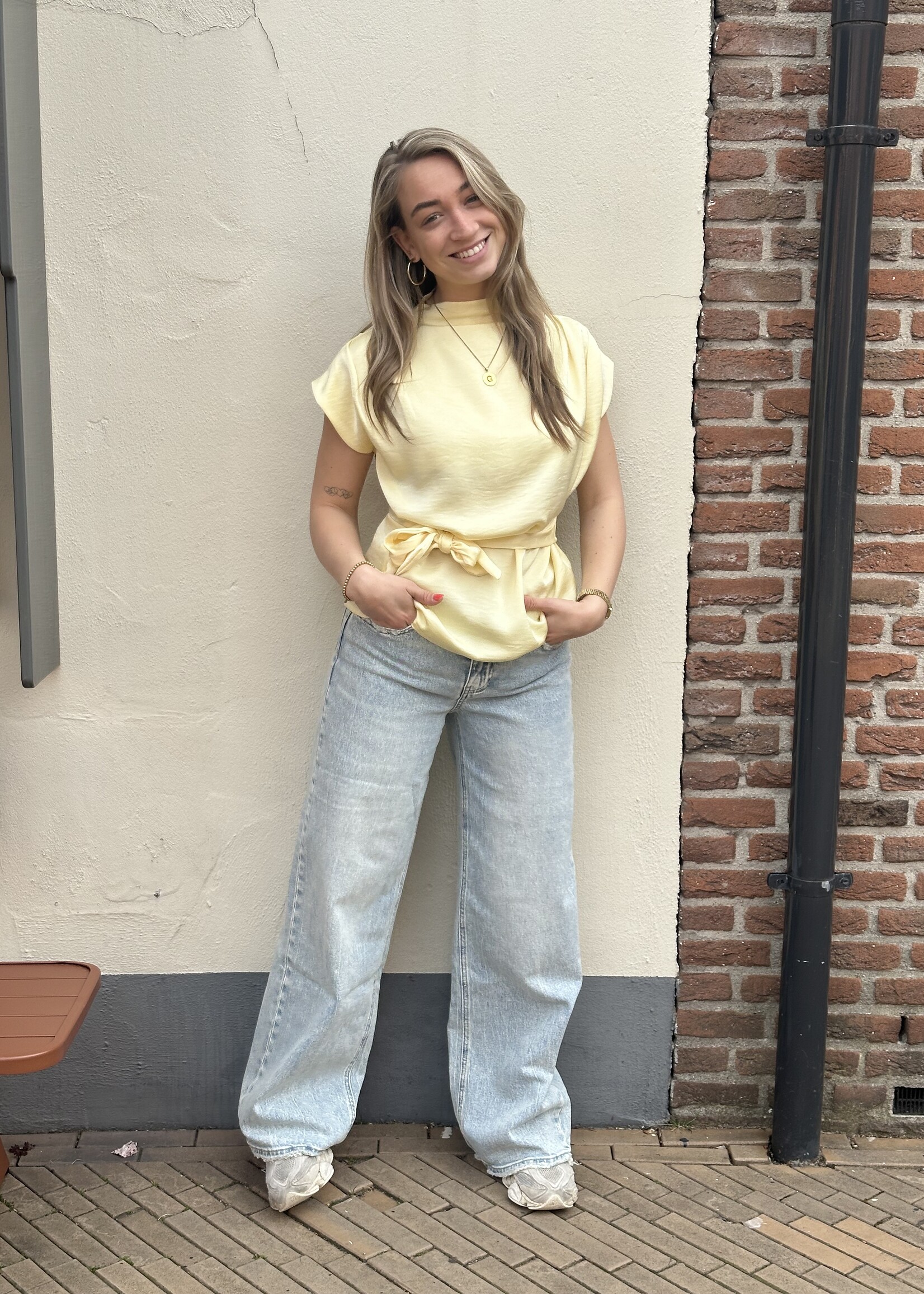 Ambika Strik top Julie - Geel