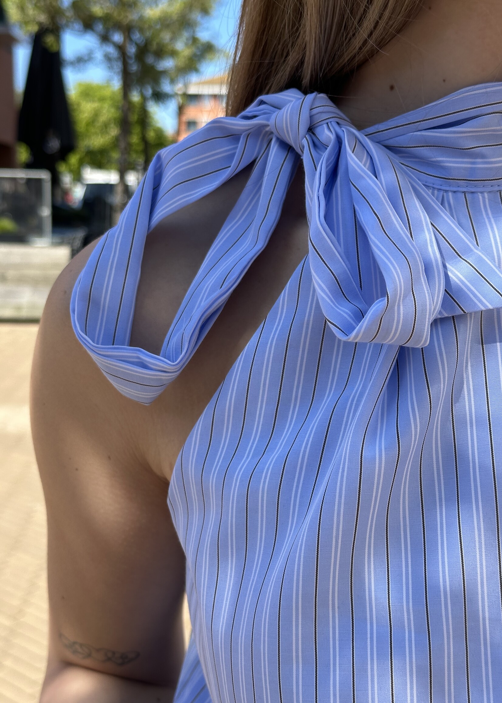 Strik top stripes - blue