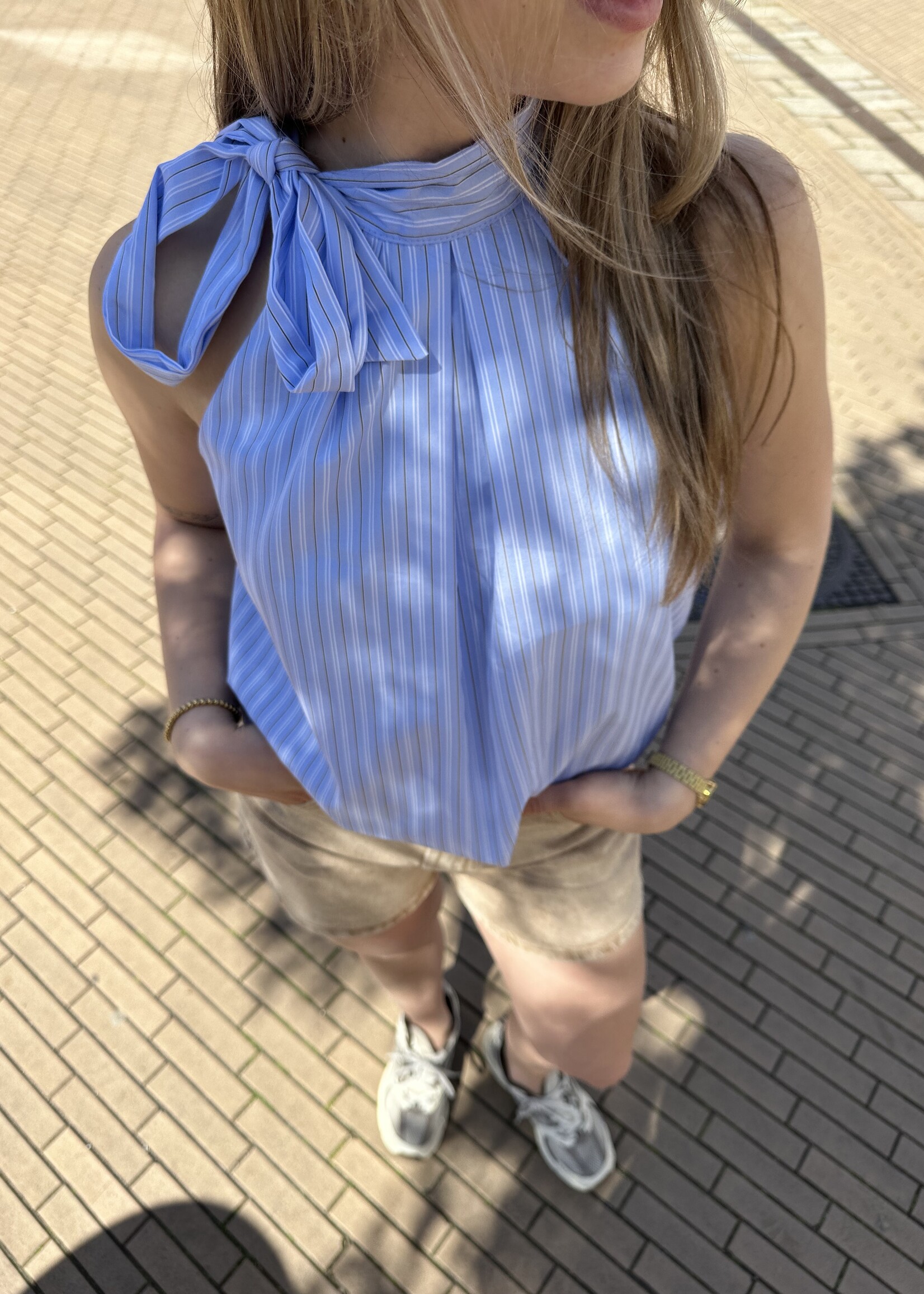 Strik top stripes - blue