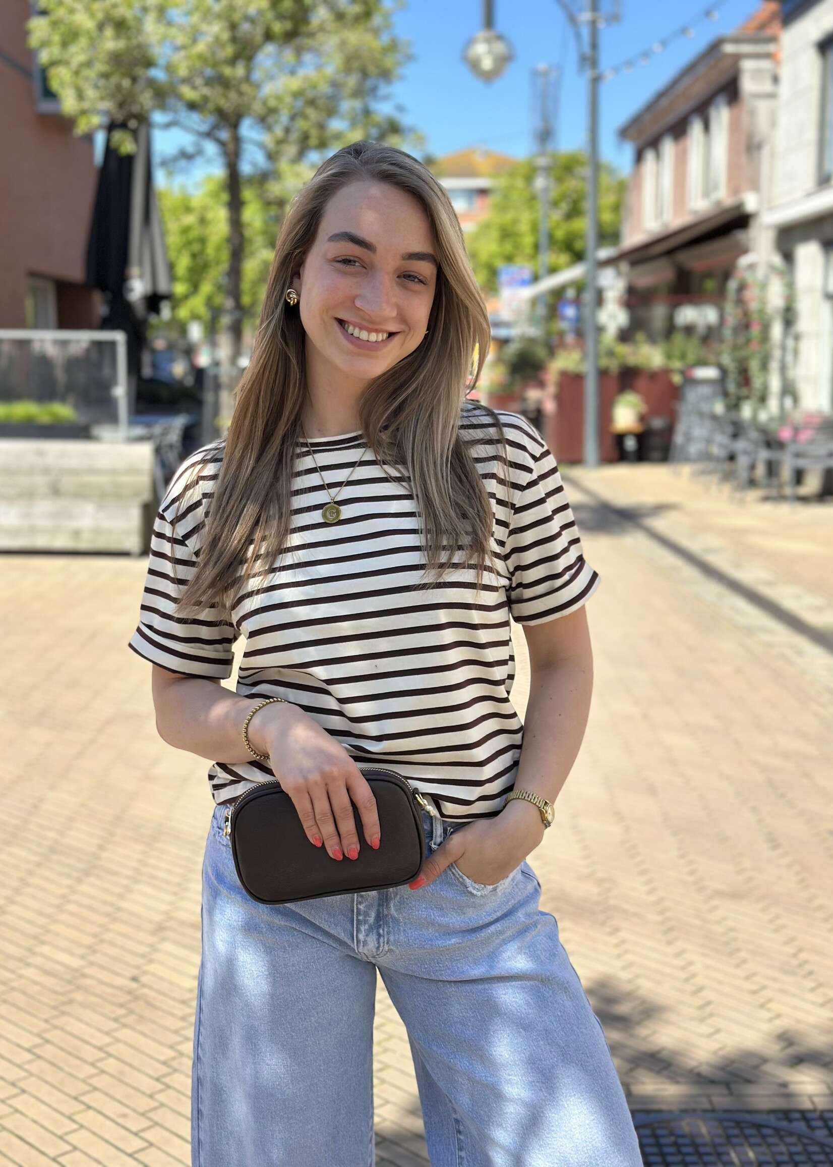 Shirt Stripes - brown & white