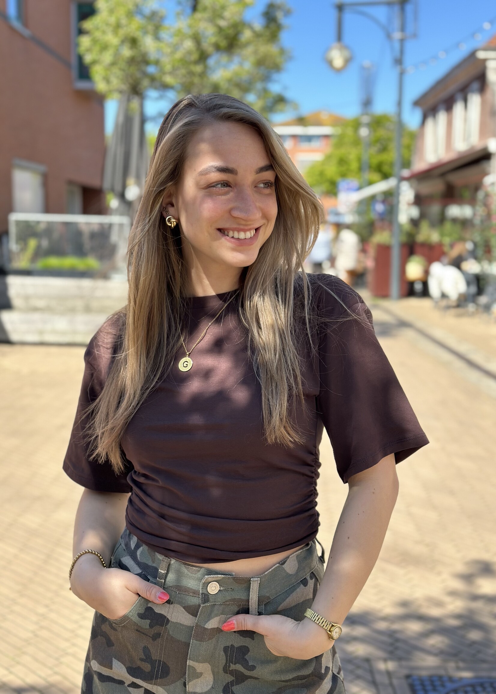 Shirt Cropped - brown