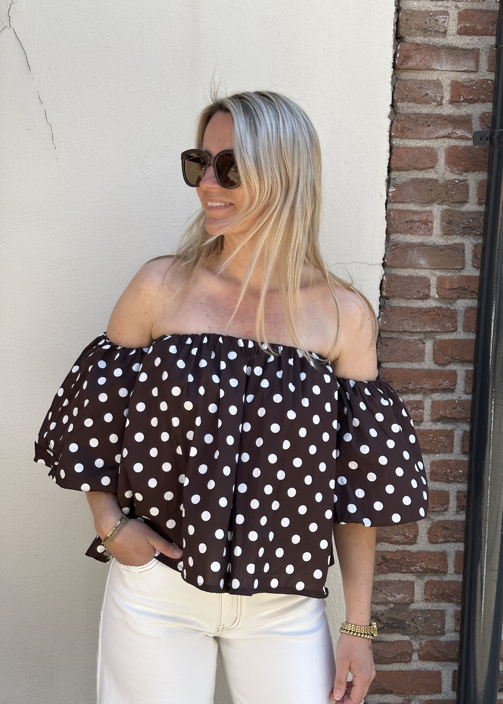 Off Shoulder top - Dots
