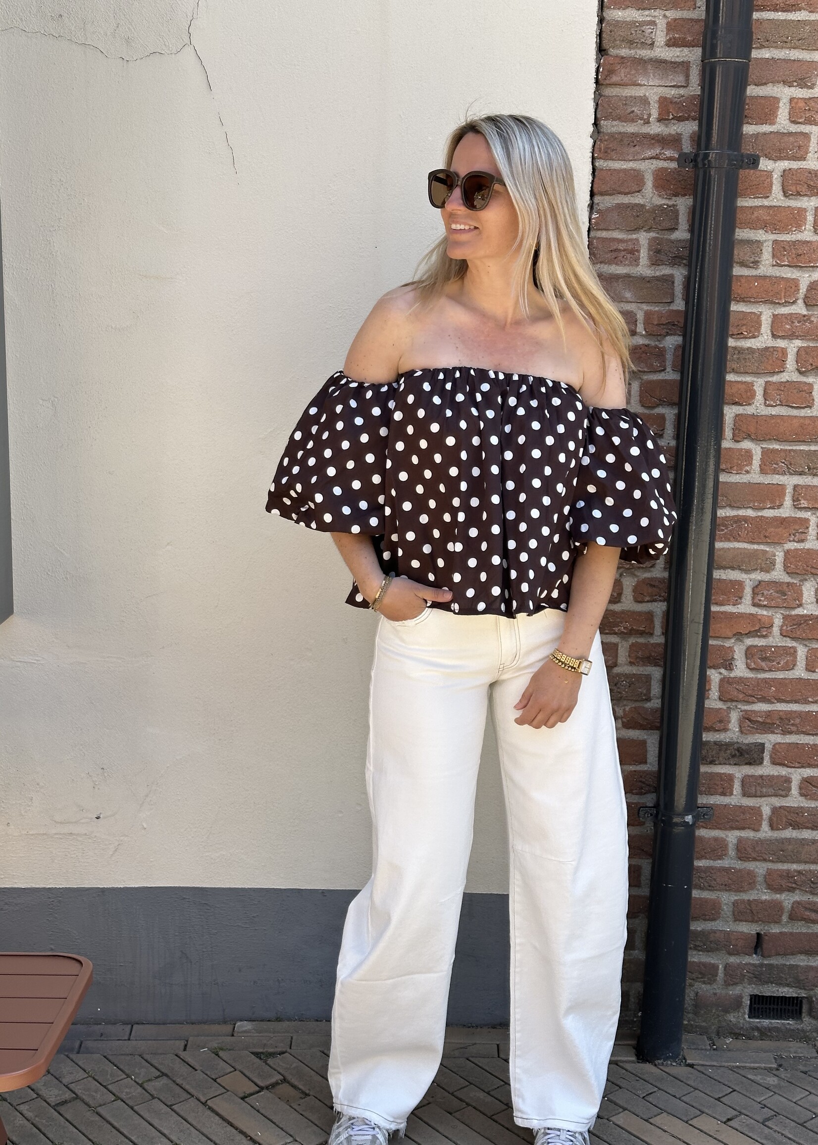 Off Shoulder top - Dots