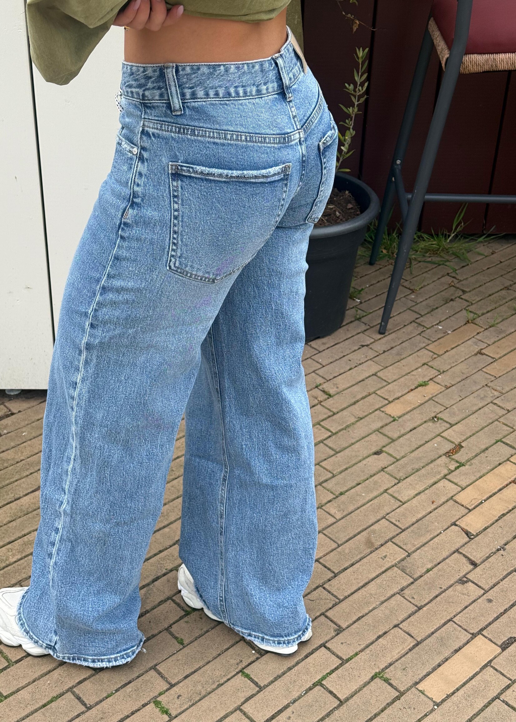 Queen Hearts Jeans Straight - Blue denim -