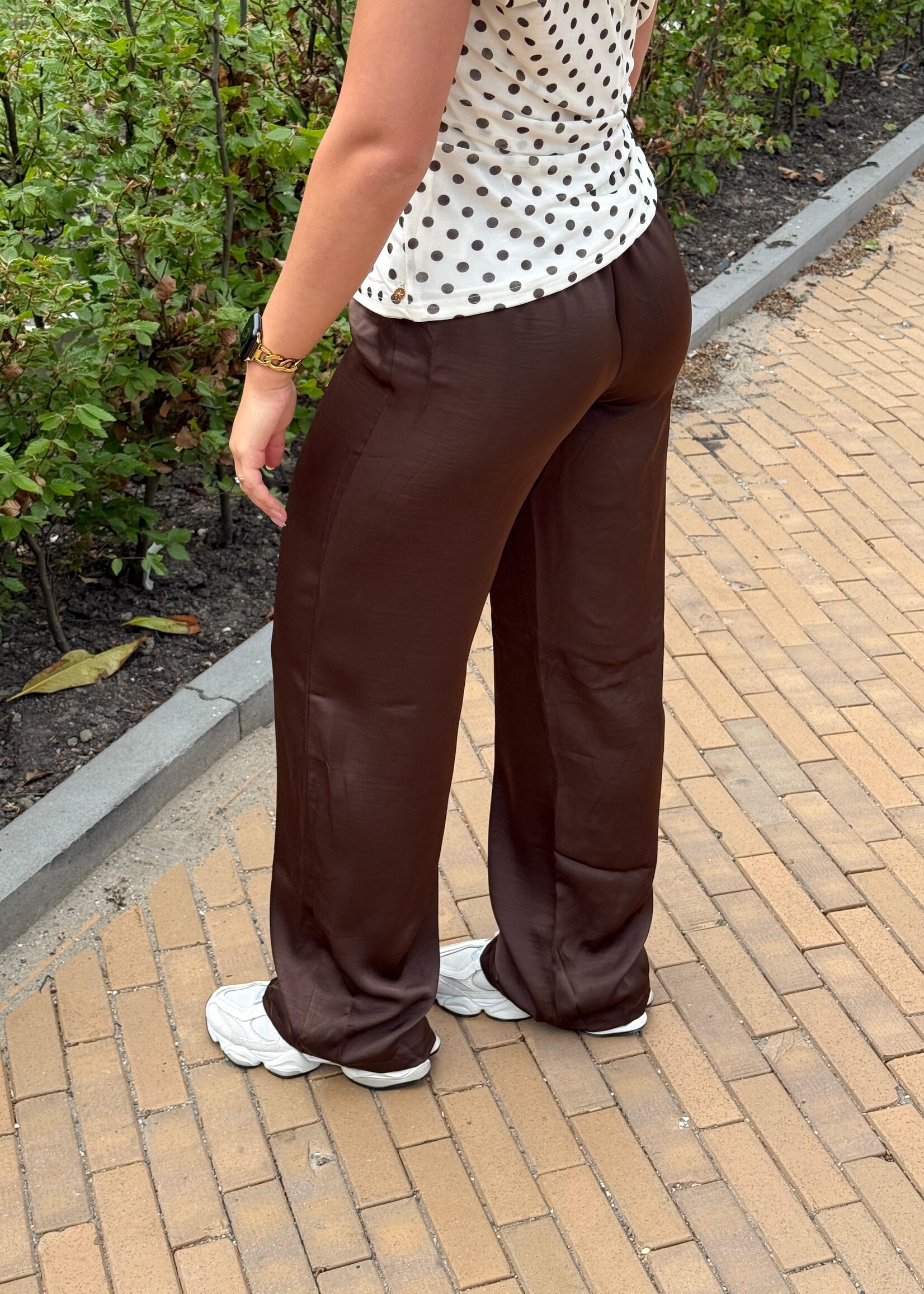 Satin broek - Choco