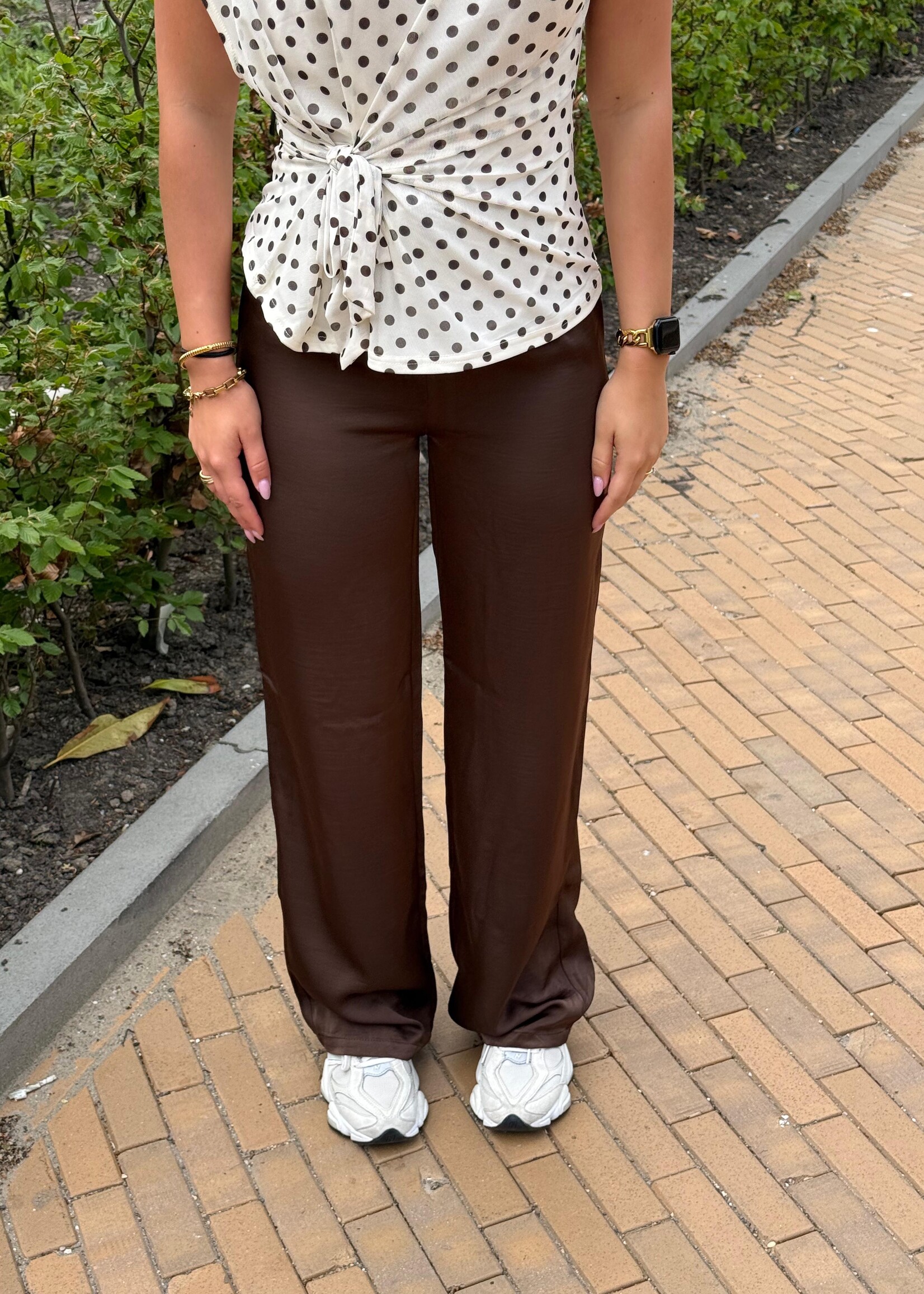 Satin broek - Choco