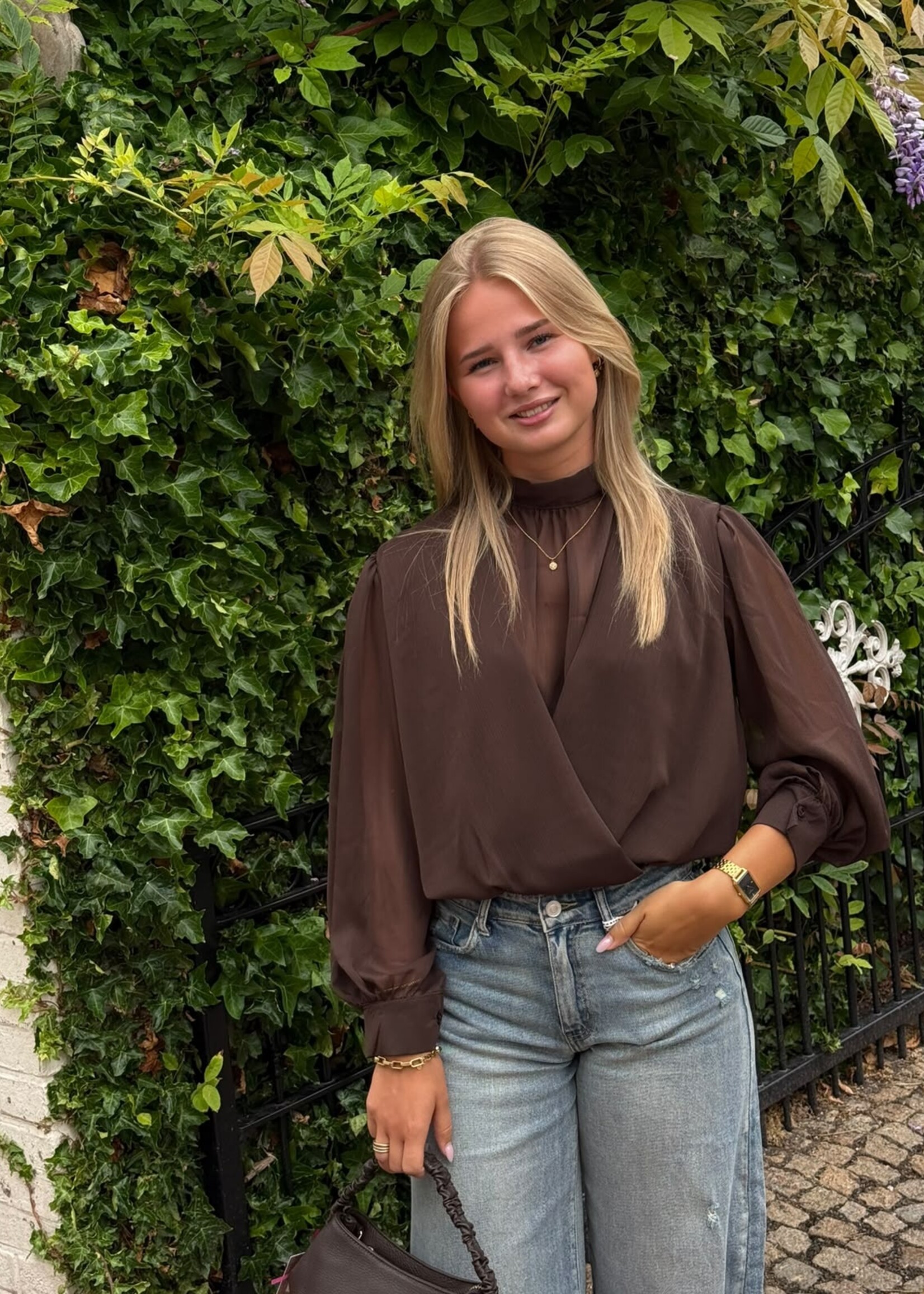 Blouse Mara - Bruin