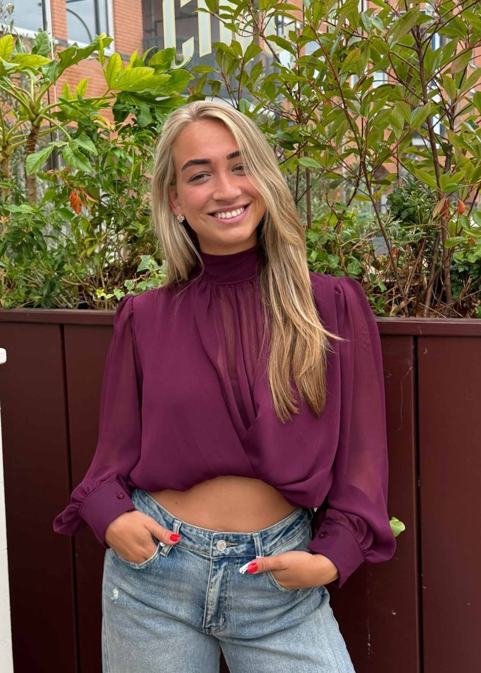 Blouse Mara - Aubergine