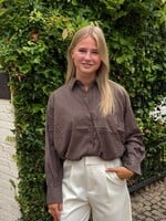 Blouse cropped ruitjes -