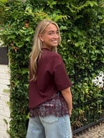 Lace shirt  - bordeaux