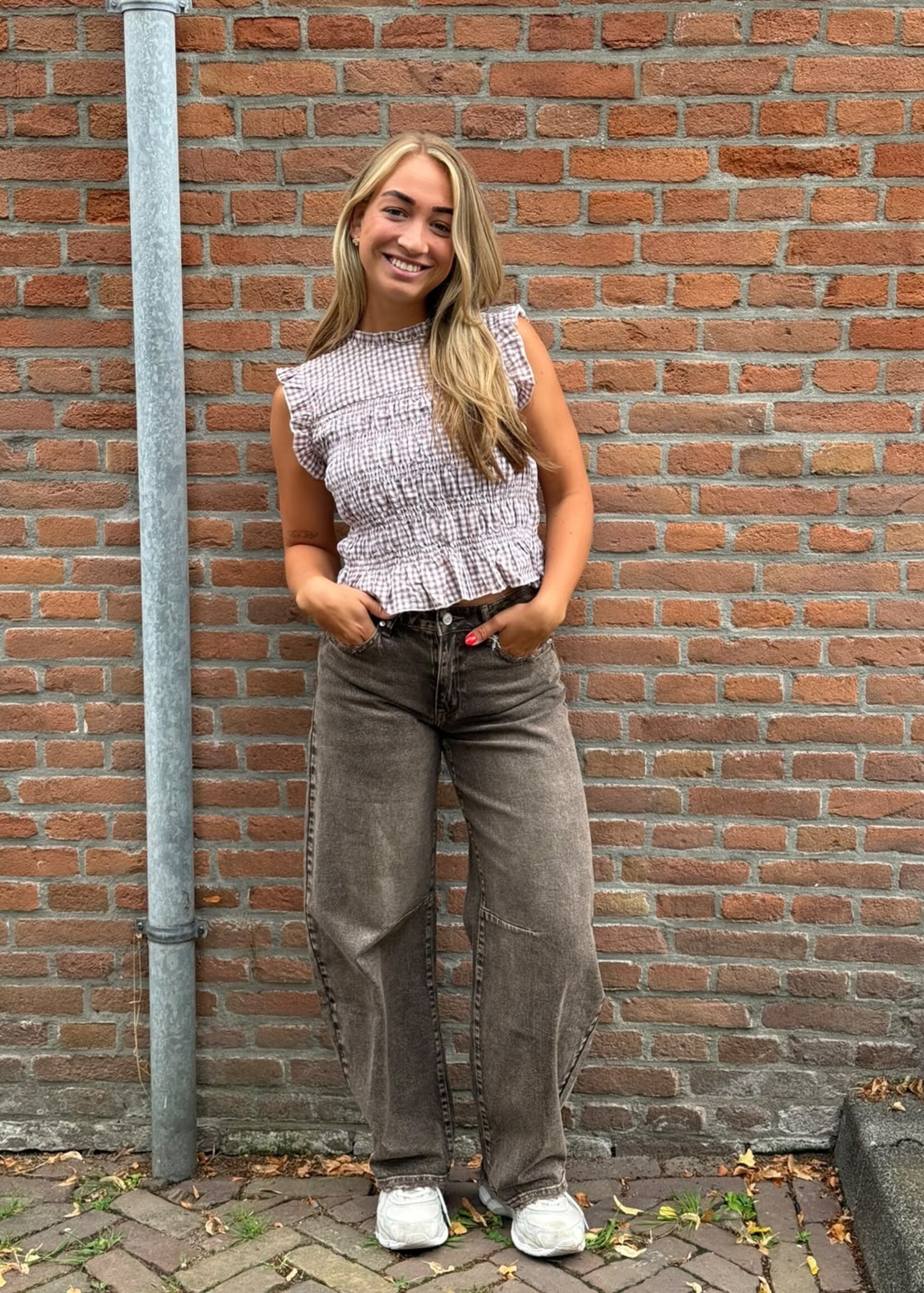 Blouse ruitjes-
