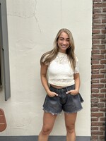 Short Lieke - grey black-