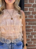 Ruffle top Sparkle - coral