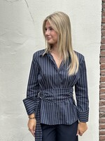 Ambika Blouse strik - donkerblauw