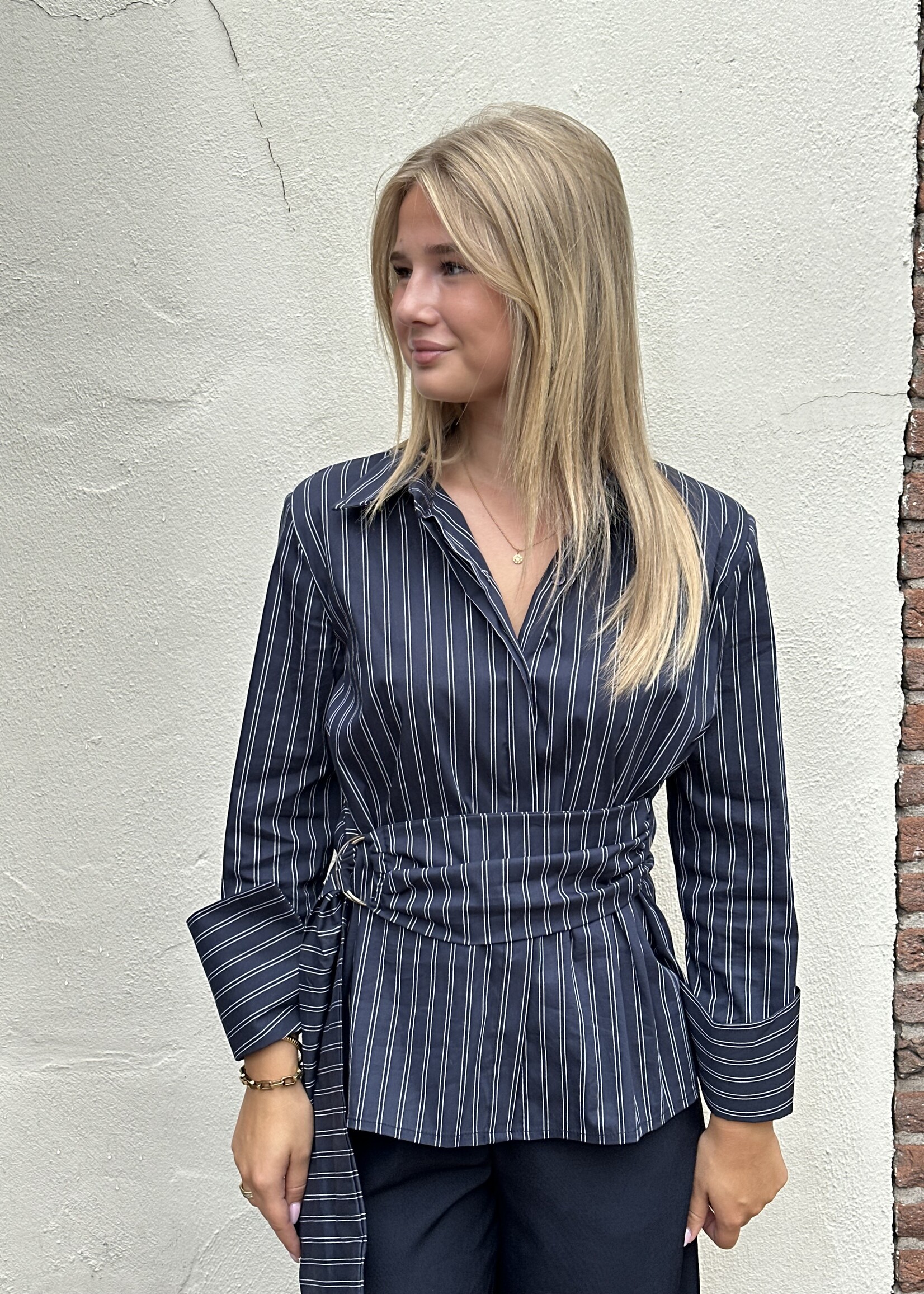 Ambika Blouse strik - donkerblauw