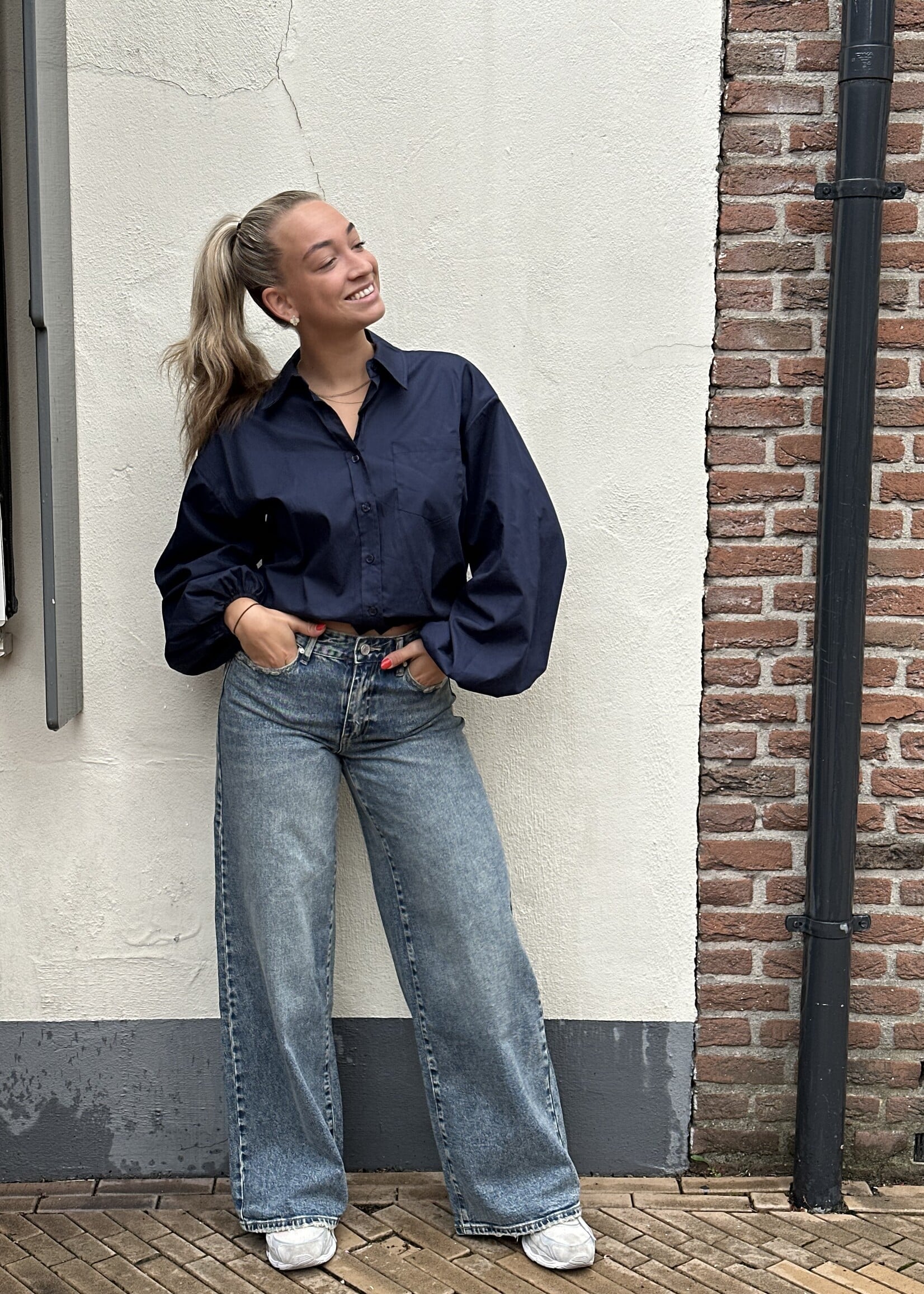 Ambika Blouse Yuna - donkerblauw