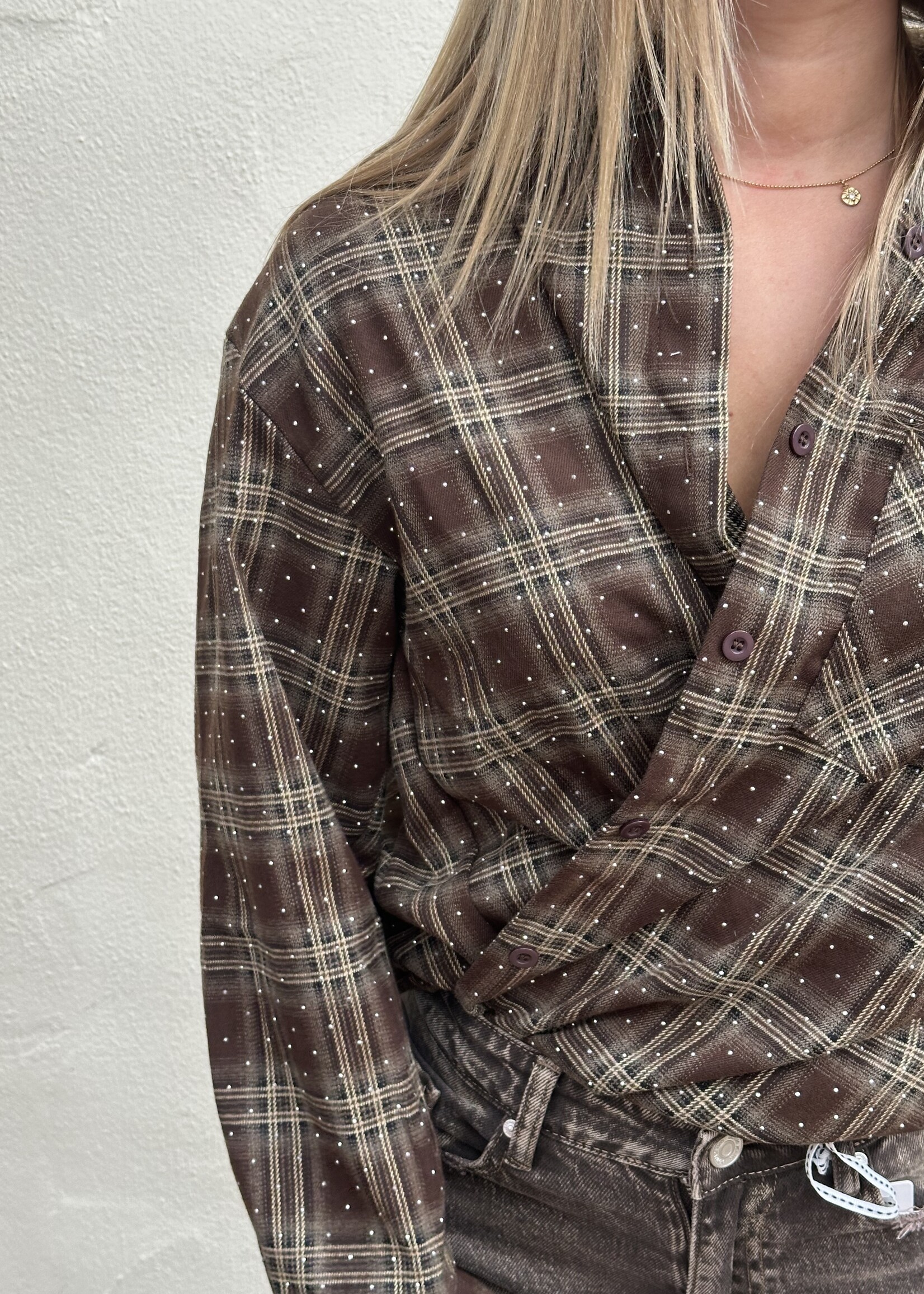 Blouse Ruitjes - brown