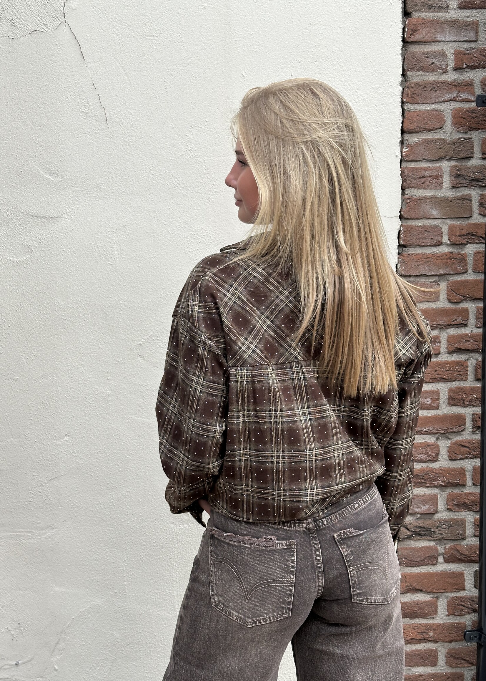 Blouse Ruitjes - brown