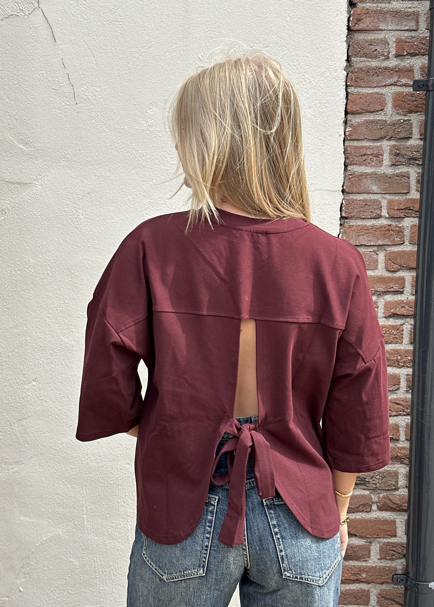 Shirt Strik Bordeaux