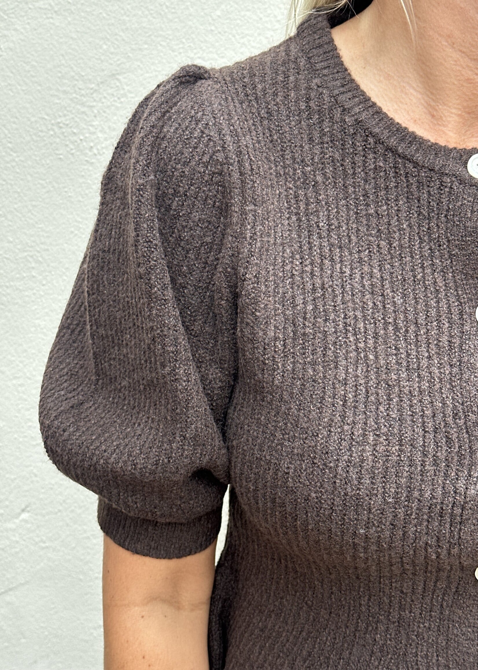 Pieces Pieces Silly Puff Knit - Hot Fudge