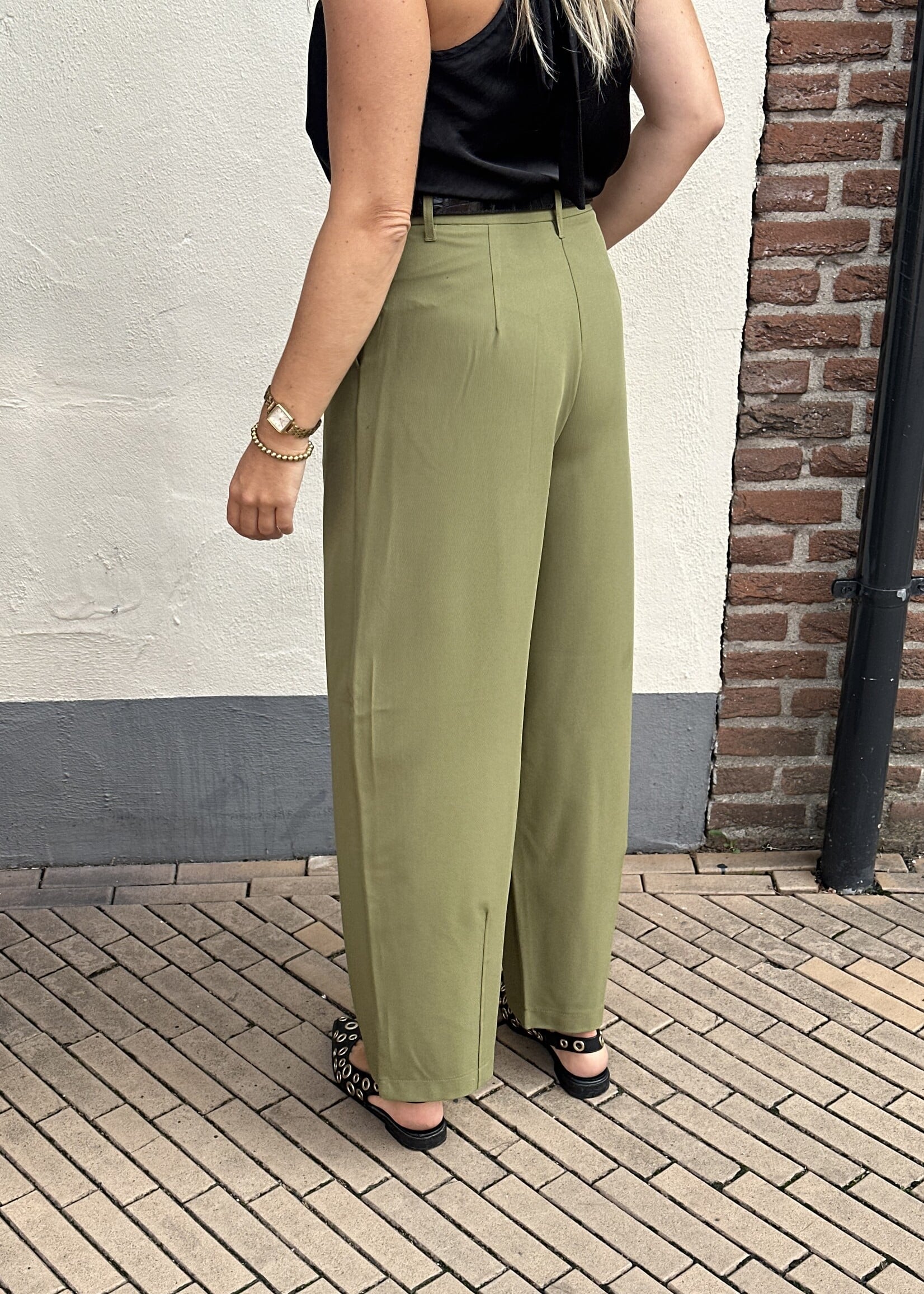 Pieces Pieces Bosella Barrel Pants - Sphagnum