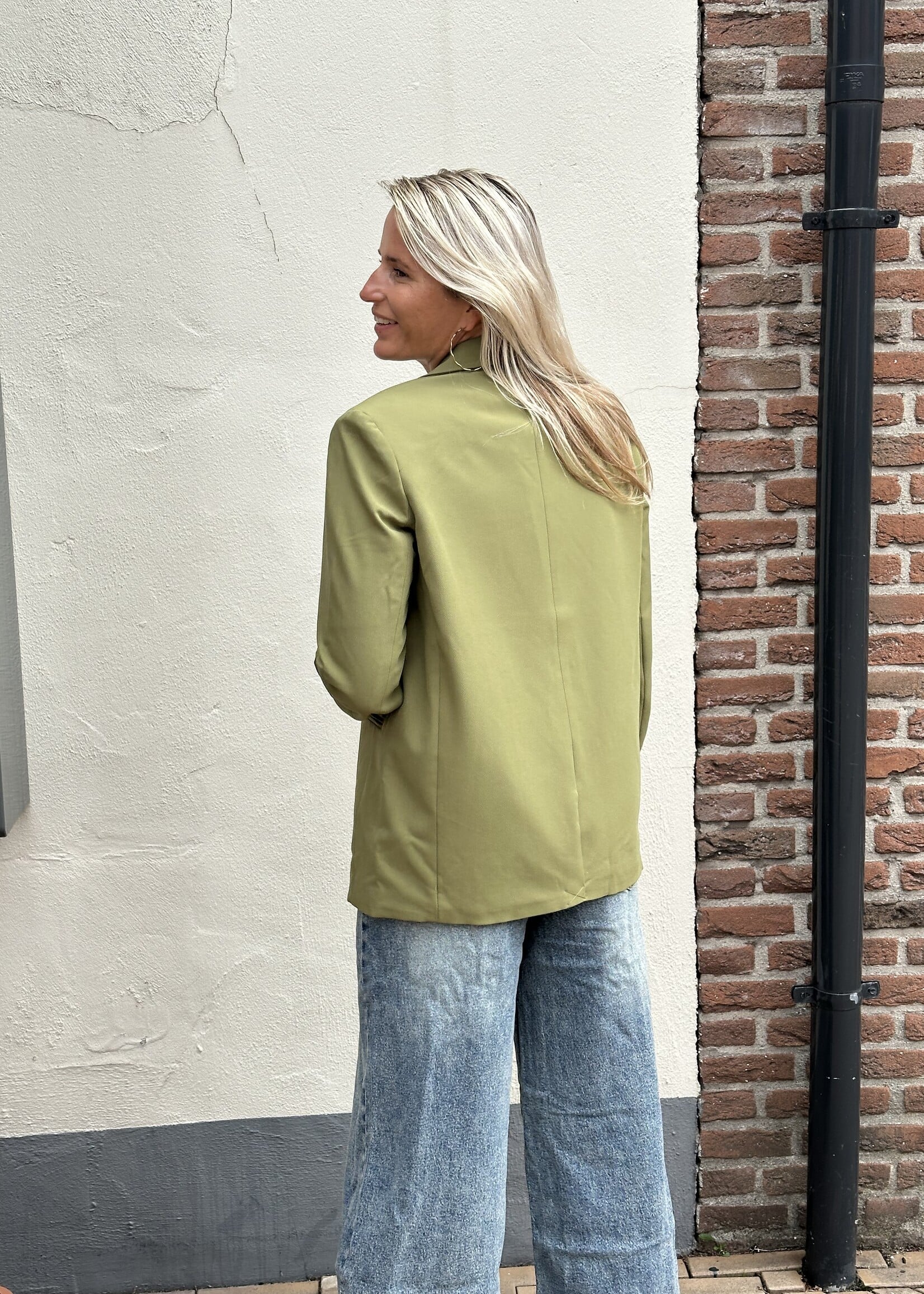 Pieces Pieces Bosella loose blazer - Sphagnum