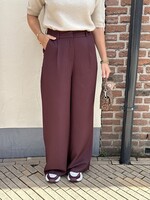 Ambika Pantalon Gris - Plum
