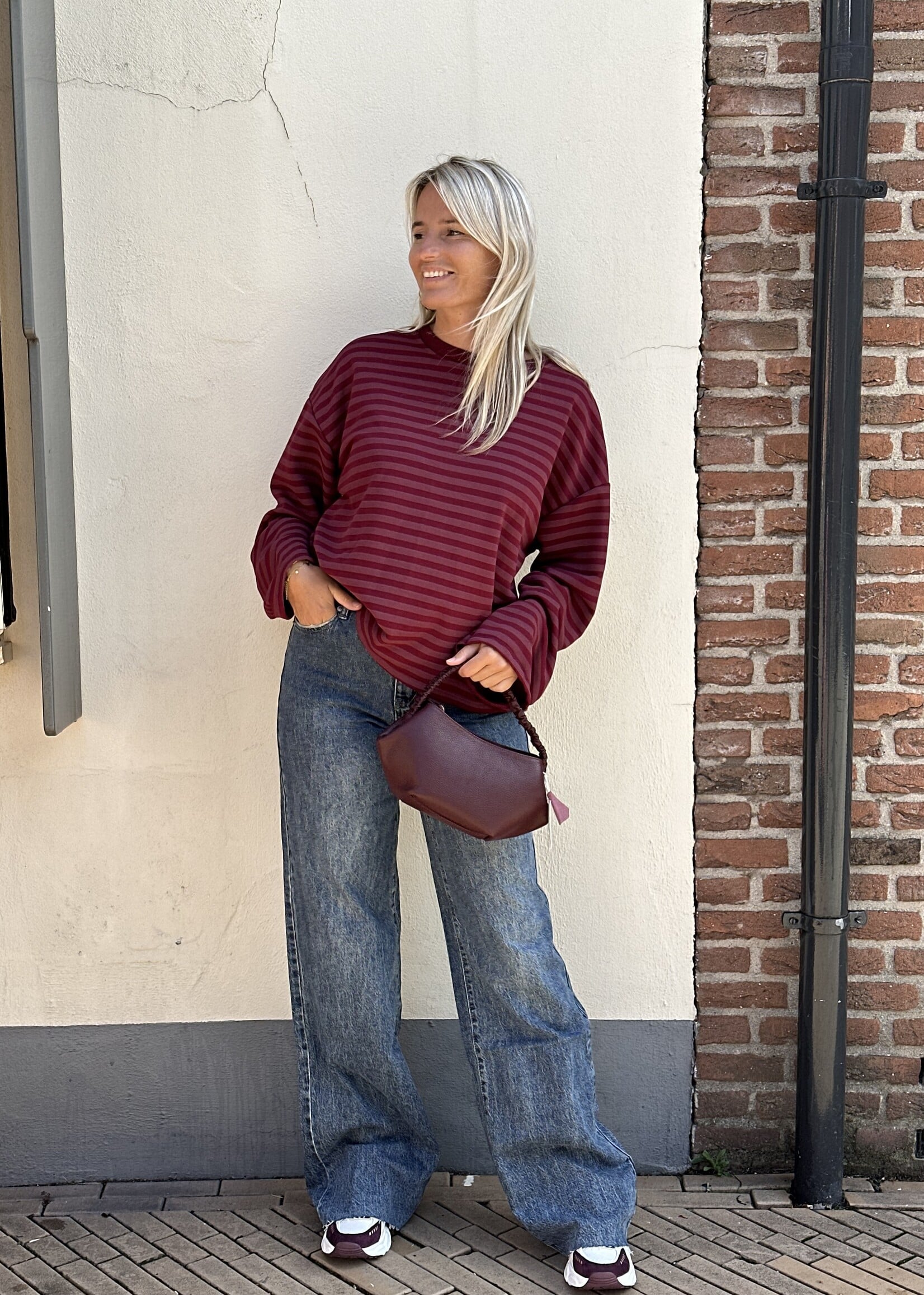 Ambika Longsleeve stripes - Bordeaux