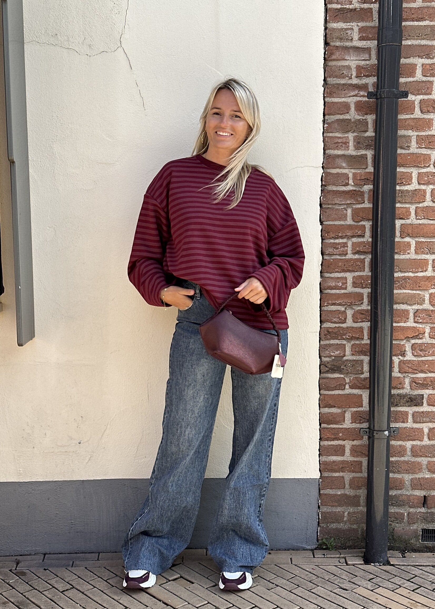 Ambika Longsleeve stripes - Bordeaux