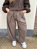 Ambika Pantalon Ruit - Brown