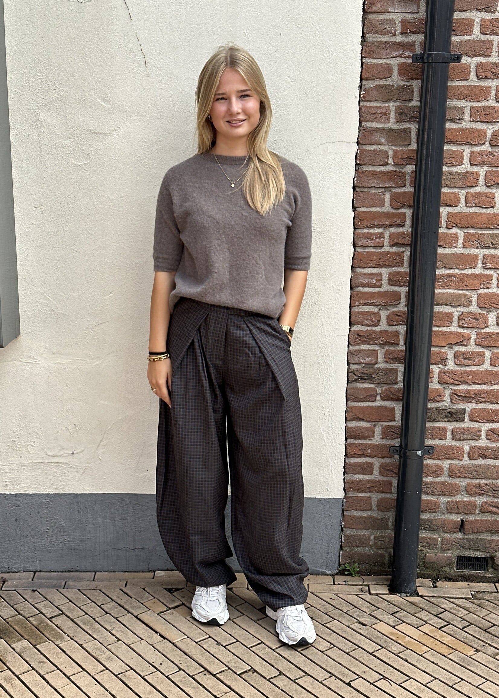 Ambika Pantalon Ruit - Blue