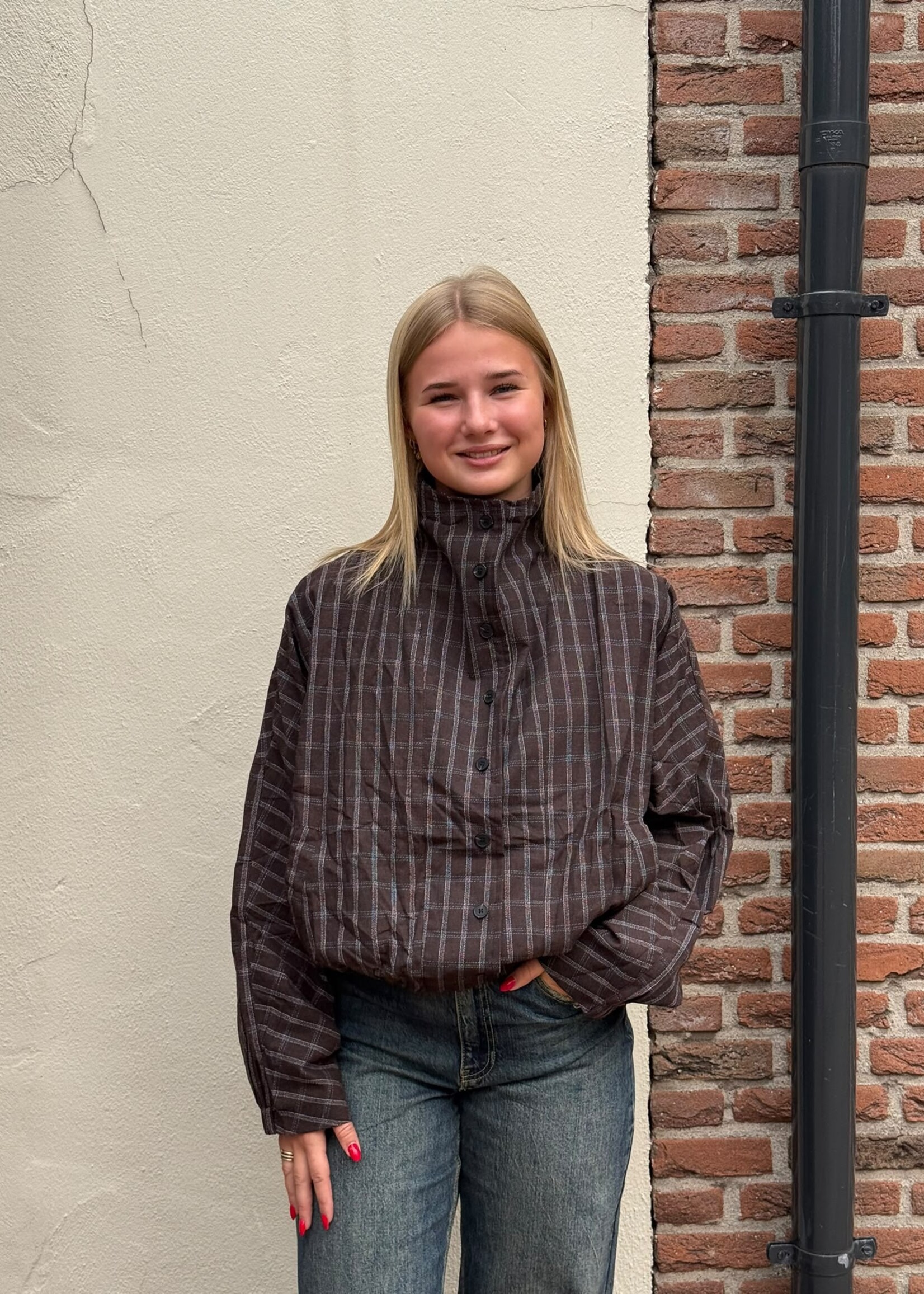 Blouse/jas ruit Bella