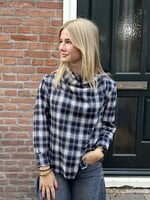 Ambika Blouse Ruitjes - donkerblauw