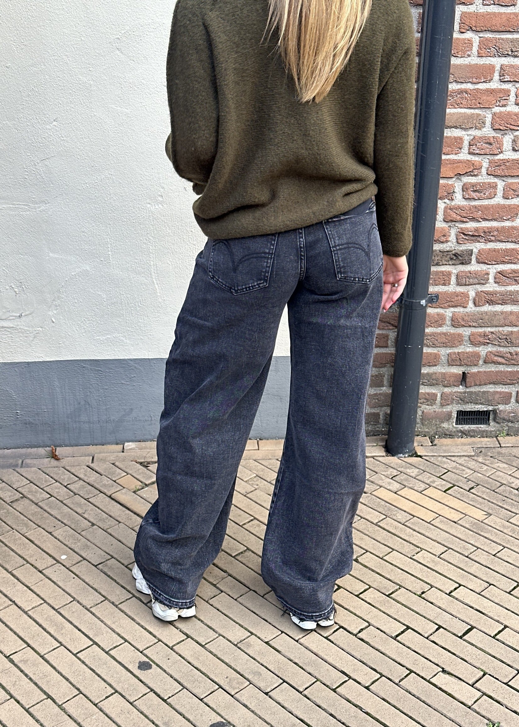 Queen Hearts Jeans Balloon Aniek - zwart