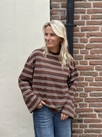 Harper & Yve Harper & Yve Tommy top brown stripes -