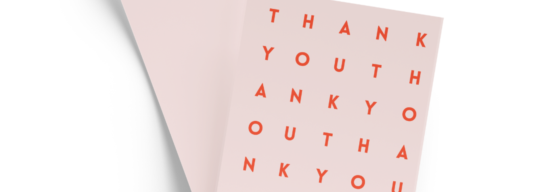 Thank You notes red and pink