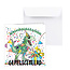Verjaardagskaart dino met confetti gefeliciteerd