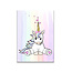 Eenhoorn poster A3 Kinderkamer poster met regenboog