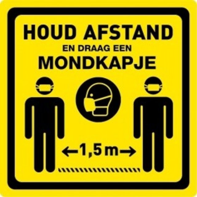 Vloersticker vierkant 02 eigen ontwerp