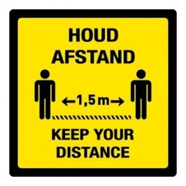 Vloersticker vierkant eigen ontwerp