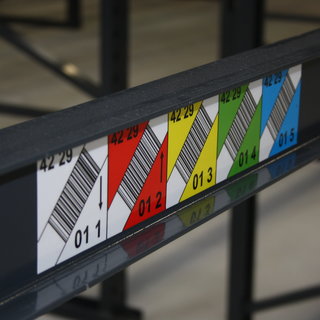 Multilabel 70mm schuine barcode (hoogte)