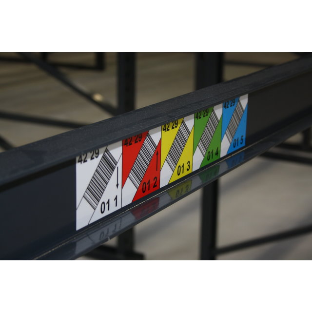 Multilabel 70mm schuine barcode (hoogte)