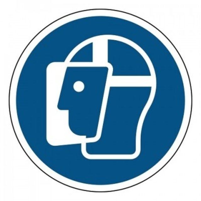 M013 Gelaatsbescherming verplicht