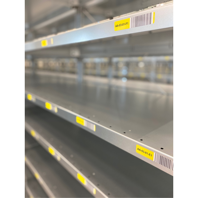 Enkelvoudig locatielabel 18x145mm