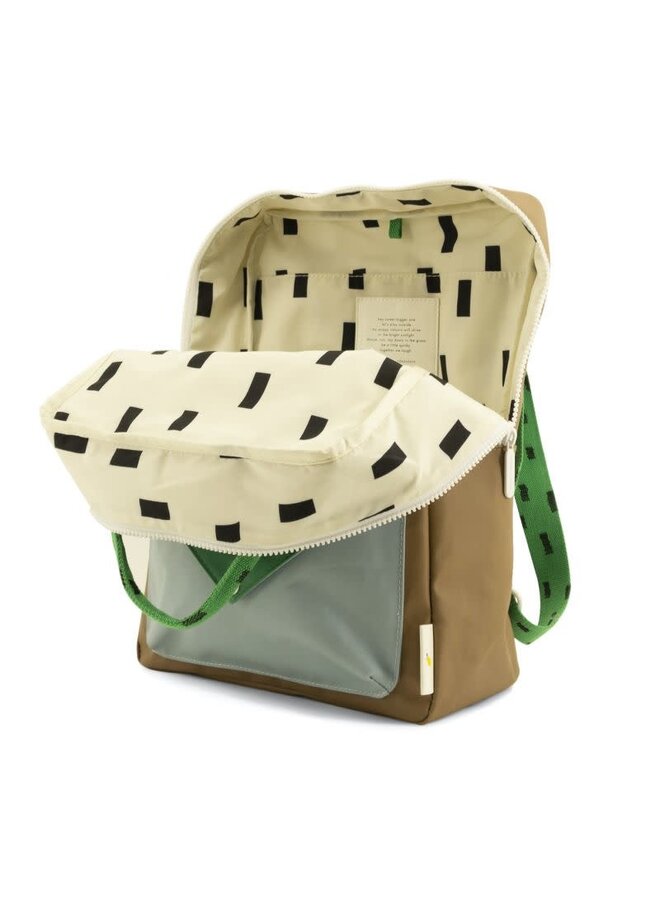 Large backpack Sprinkles Envelope - Brassy Green & Apple