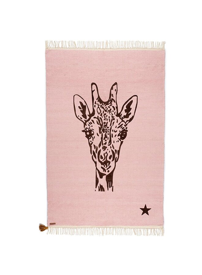 Rug Cotton Giraffe Pink