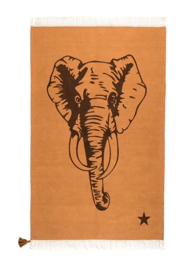 Rug Cotton Elephant Brown