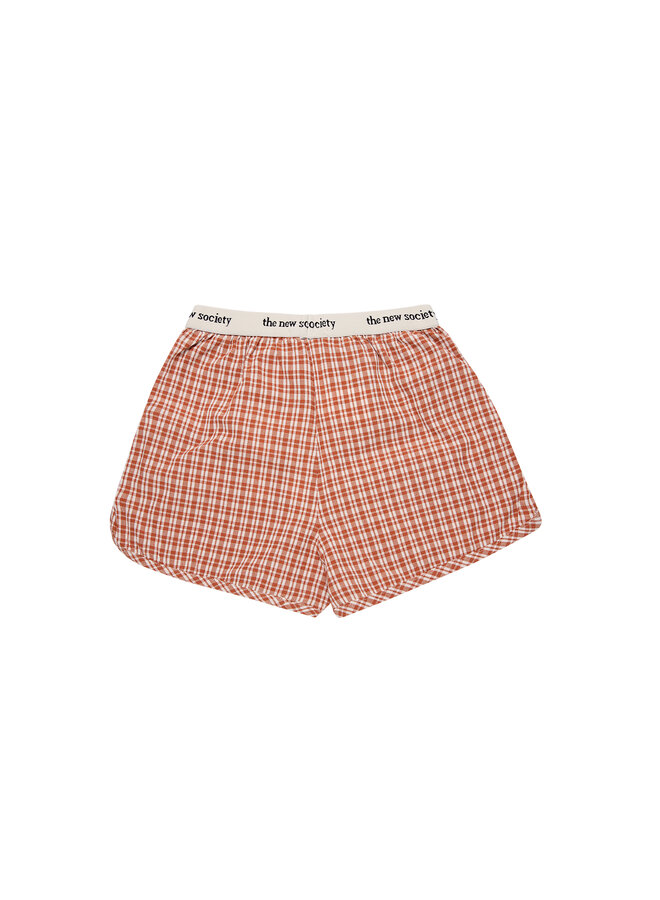 The New Society Arlette Short Caramel Check